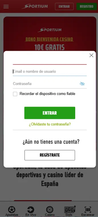 Iniciar Desión en el Móvil
